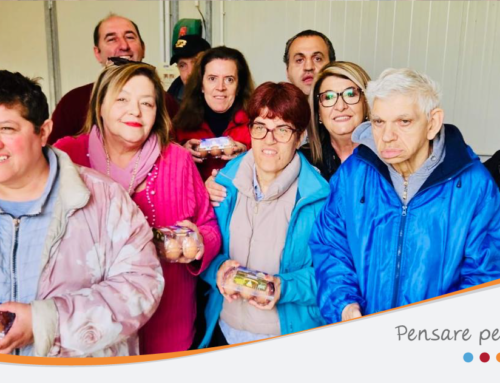 Gli utenti del Centro Diurno “L’Aquilone” di Alvito in visita presso un’azienda agricola locale.